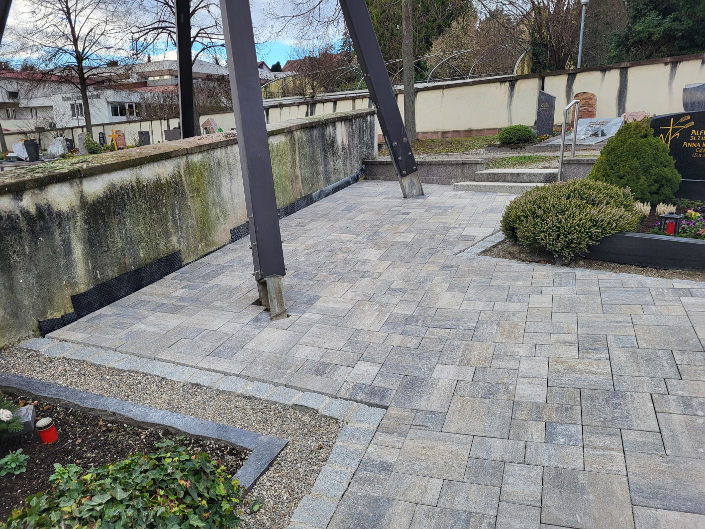 Detailansicht gepflasterte Wege -  Ecken
