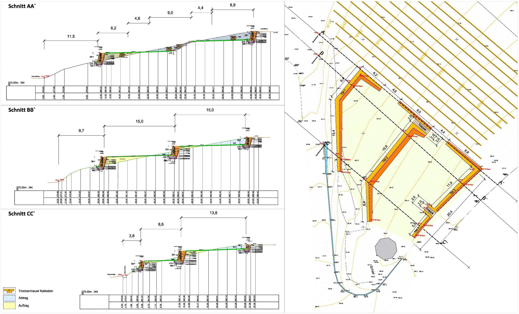 Ausführungsplanung Lageplan