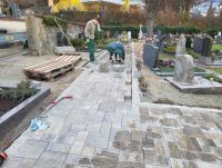 Detailansicht Plastern der Wege